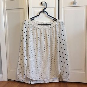 Boatneck long sleeve blouse